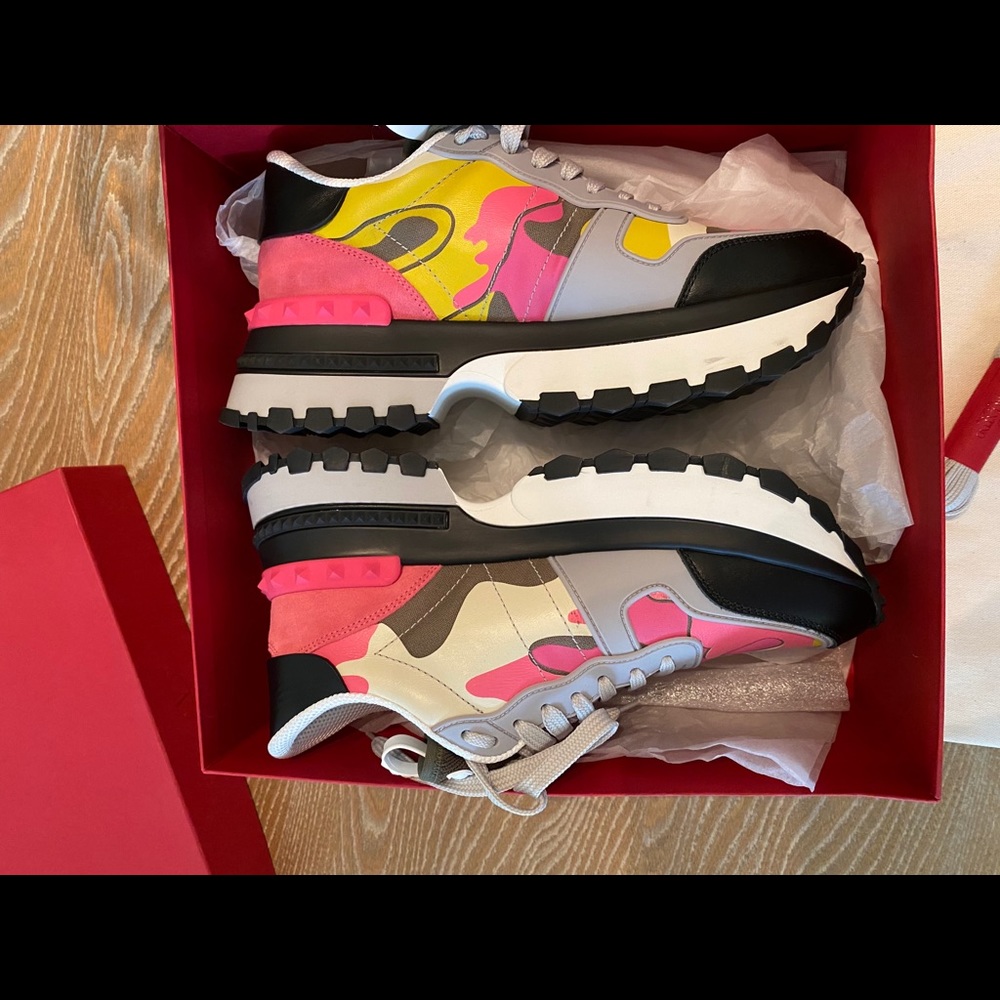 VALENTINO GARAVANI Rockrunner Up leather sneakers - Picture 6 of 15